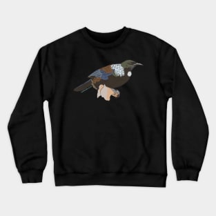 Hand Drawn New Zealand Tui Bird Crewneck Sweatshirt